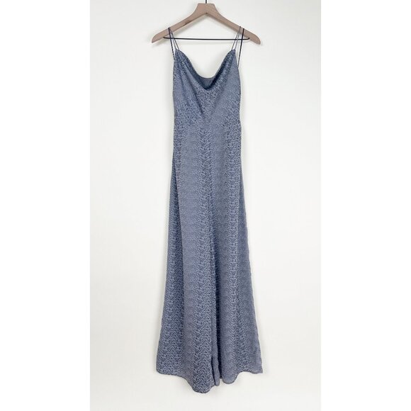 New Finders Keepers Pantsuit Jumpsuit Wide Flare Leg Cowl Neck Wedding Guest - Picture 8 of 16